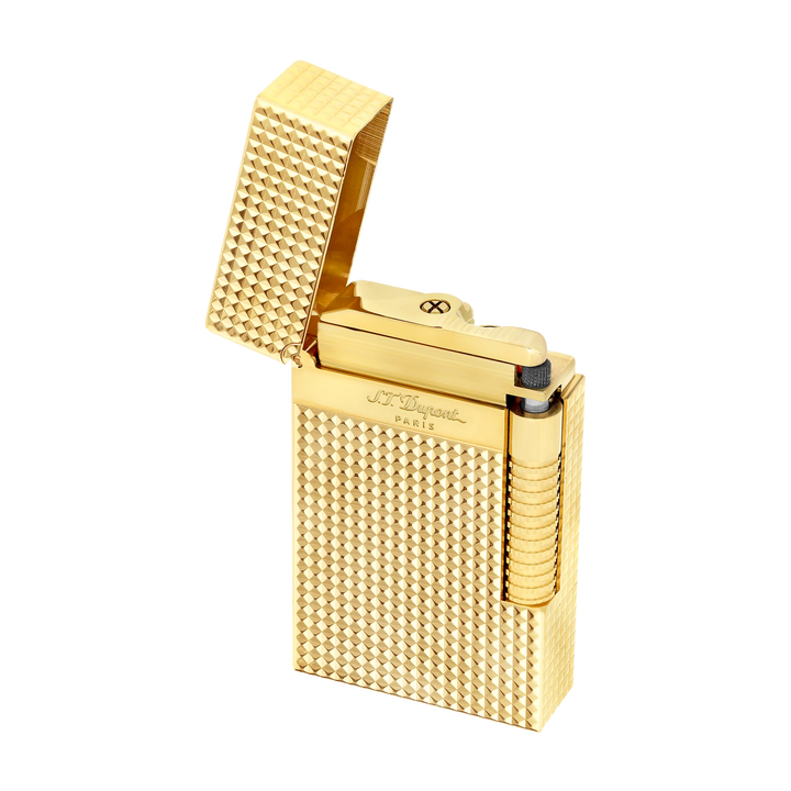 S.T Dupont Le Grand Diamond Head Gold Cigar Lighter