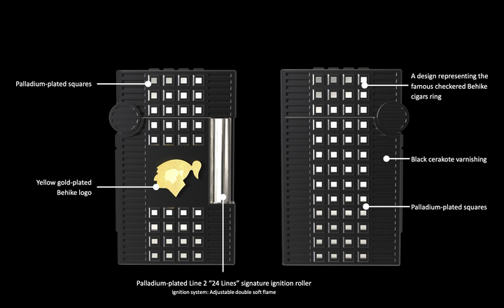S.T Dupont Lighter Ligne 2 Haute Creation Behike Black/Yellow Gold (2/188) &amp; (108/188)