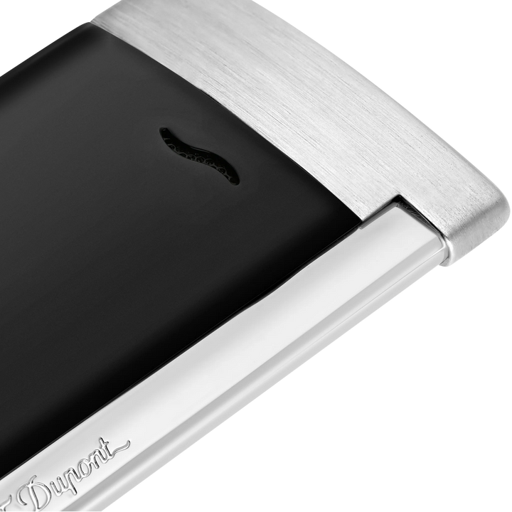 S.T Dupont Lighter Slim 7 Matt Black and Brushed Chrome Finish