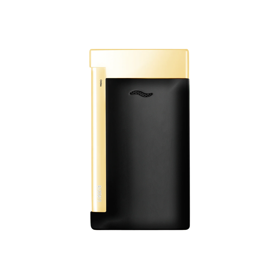 S.T Dupont Slim 7 Black Lacquer &amp; Gold Trim Cigar Lighter