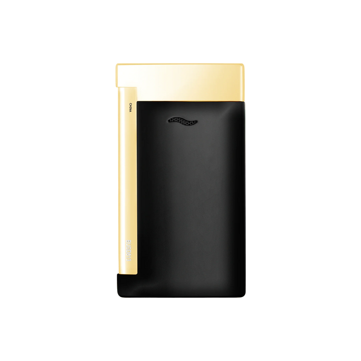 S.T Dupont Slim 7 Black Lacquer &amp; Gold Trim Cigar Lighter