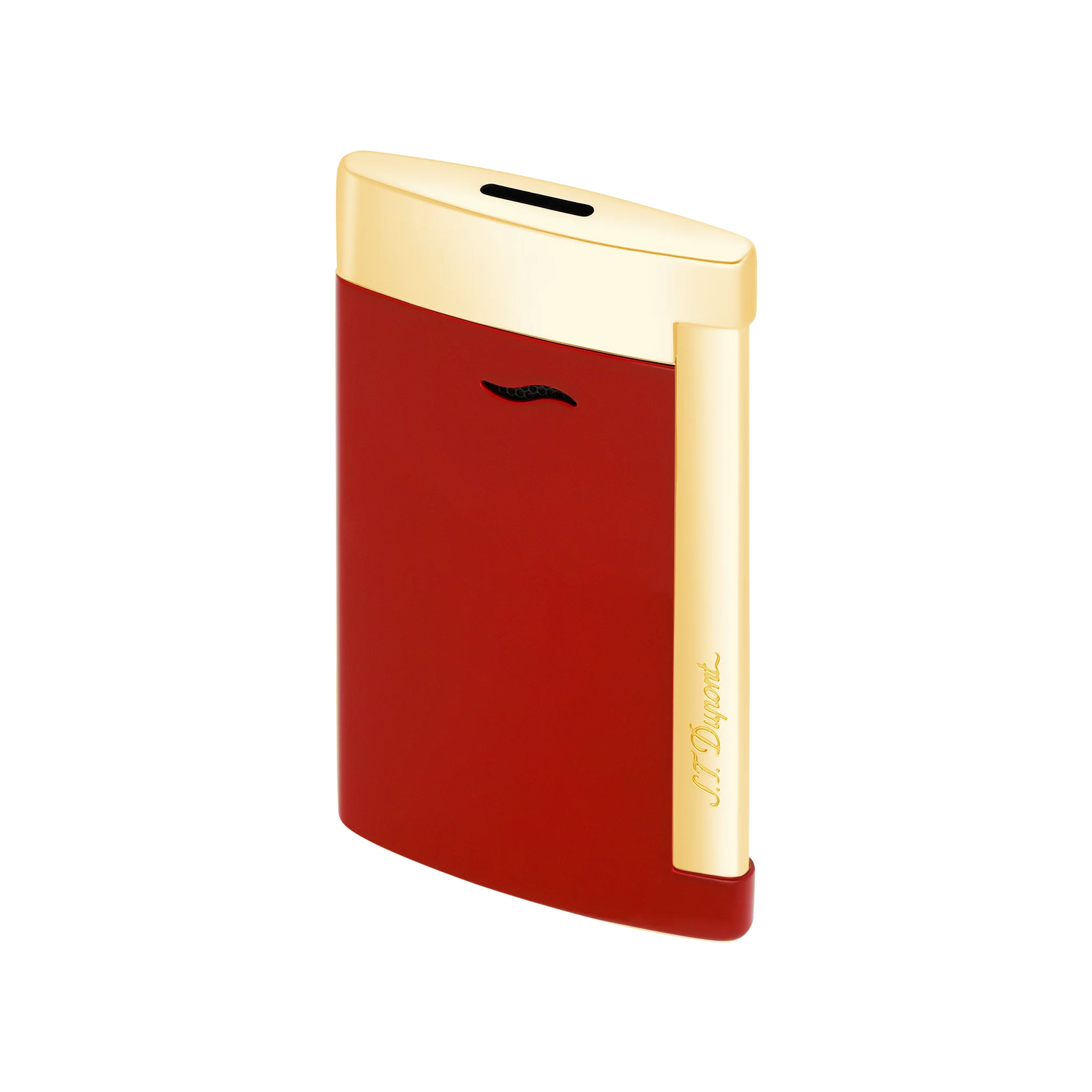S.T Dupont Slim 7 Red Lacquer & Gold Trim Cigar Lighter