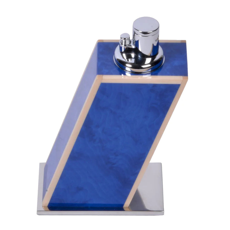 Elie Bleu Table Lighter Blue Madron Burl