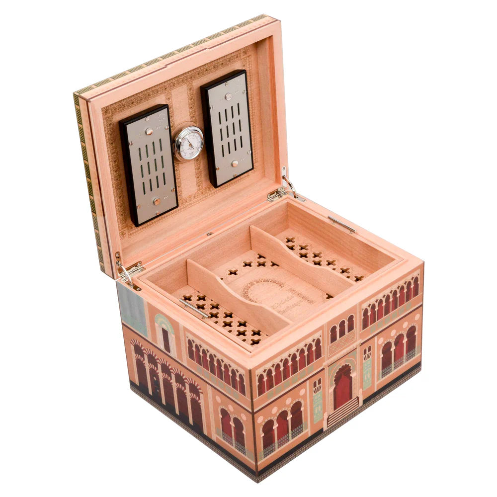 Elie Bleu Wooden Cigar Humidor - Casa Cubana Cienfuegos
