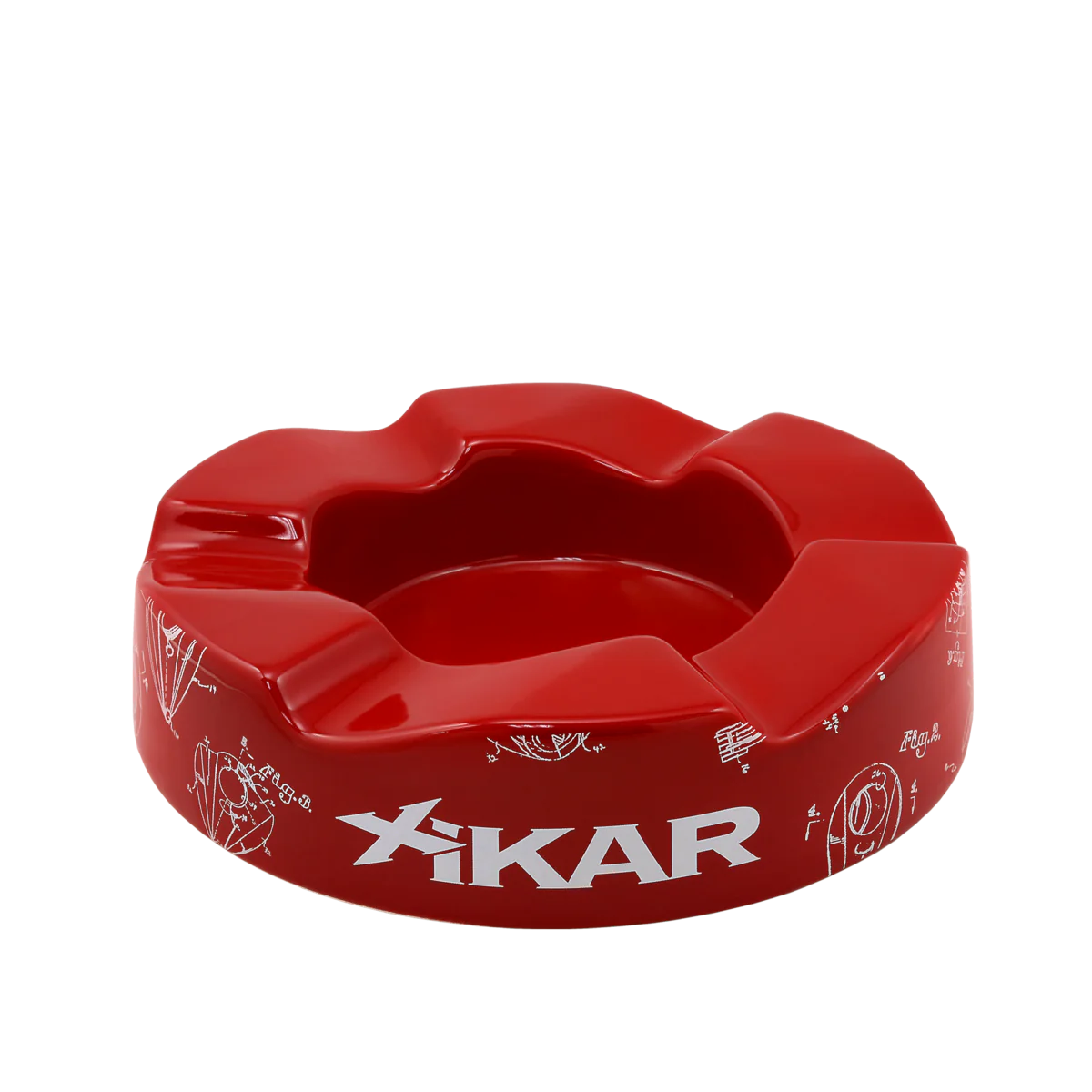 Xikar Wave Cigar Ashtray Red