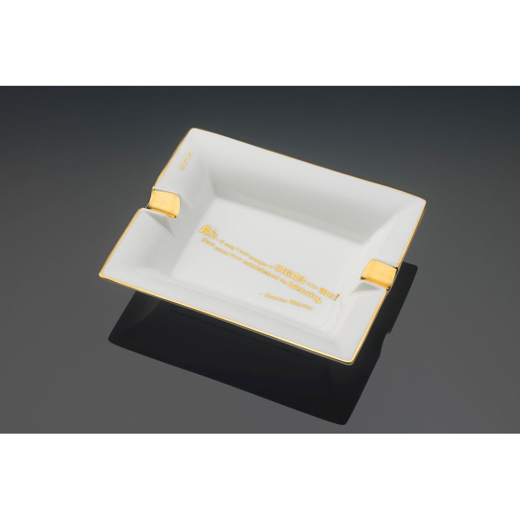 PCC Siglo Charles Dickens Cigar Ashtray Gold