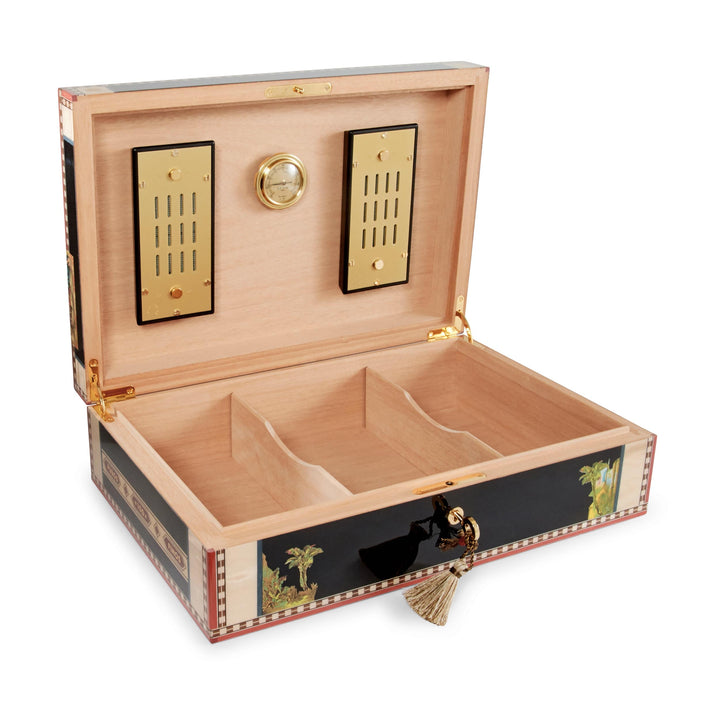 Elie Bleu Wooden Humidor "Alba"  Black Sycamore (110 Cigars), humidors, cigar accessories