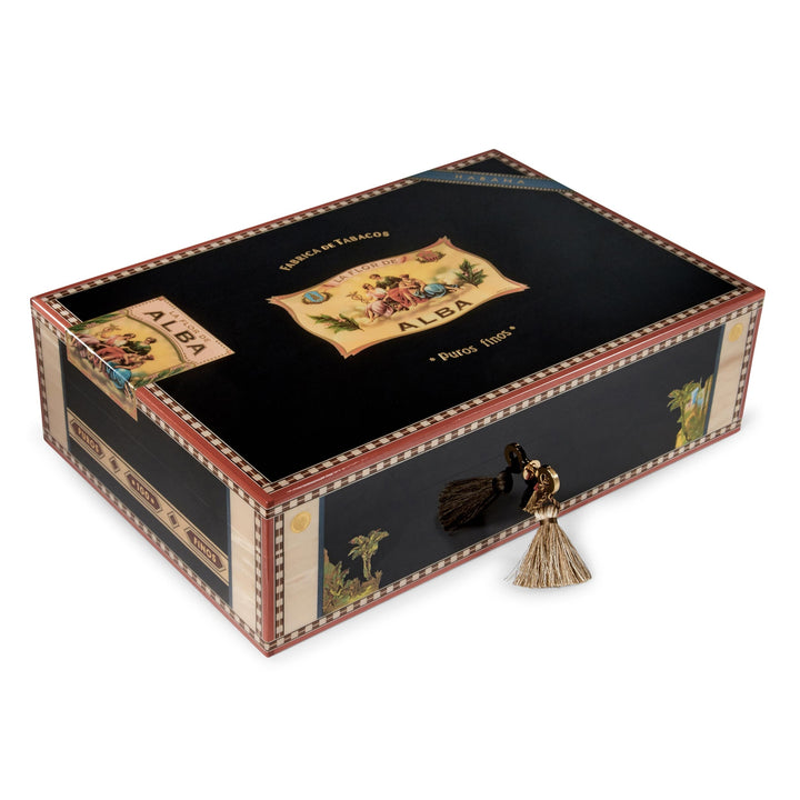 Elie Bleu Wooden Humidor "Alba"  Black Sycamore (110 Cigars), humidors, cigar accessories