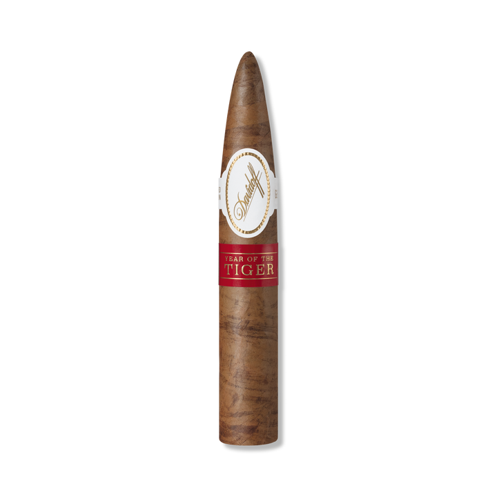 Davidoff Limited Edition 2022 Year of the Tiger. Its an Ecuadorian Connecticut wrapper—a first for the series, which Davidoff says was “treated naturally to bring to life the fur markings of the Tiger. 