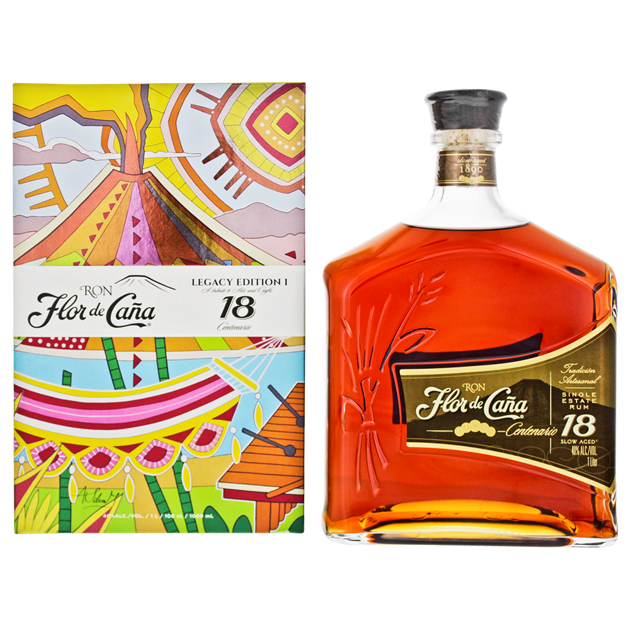 Flor De Cana Rum 18 year Centenario Gold 40% 70cl