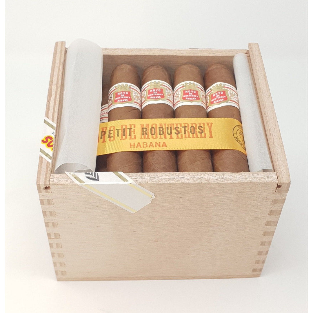 Hoyo De Monterrey Petit Robustos, cuban cigars, hande made cigars, single cigars, cabinet of 25