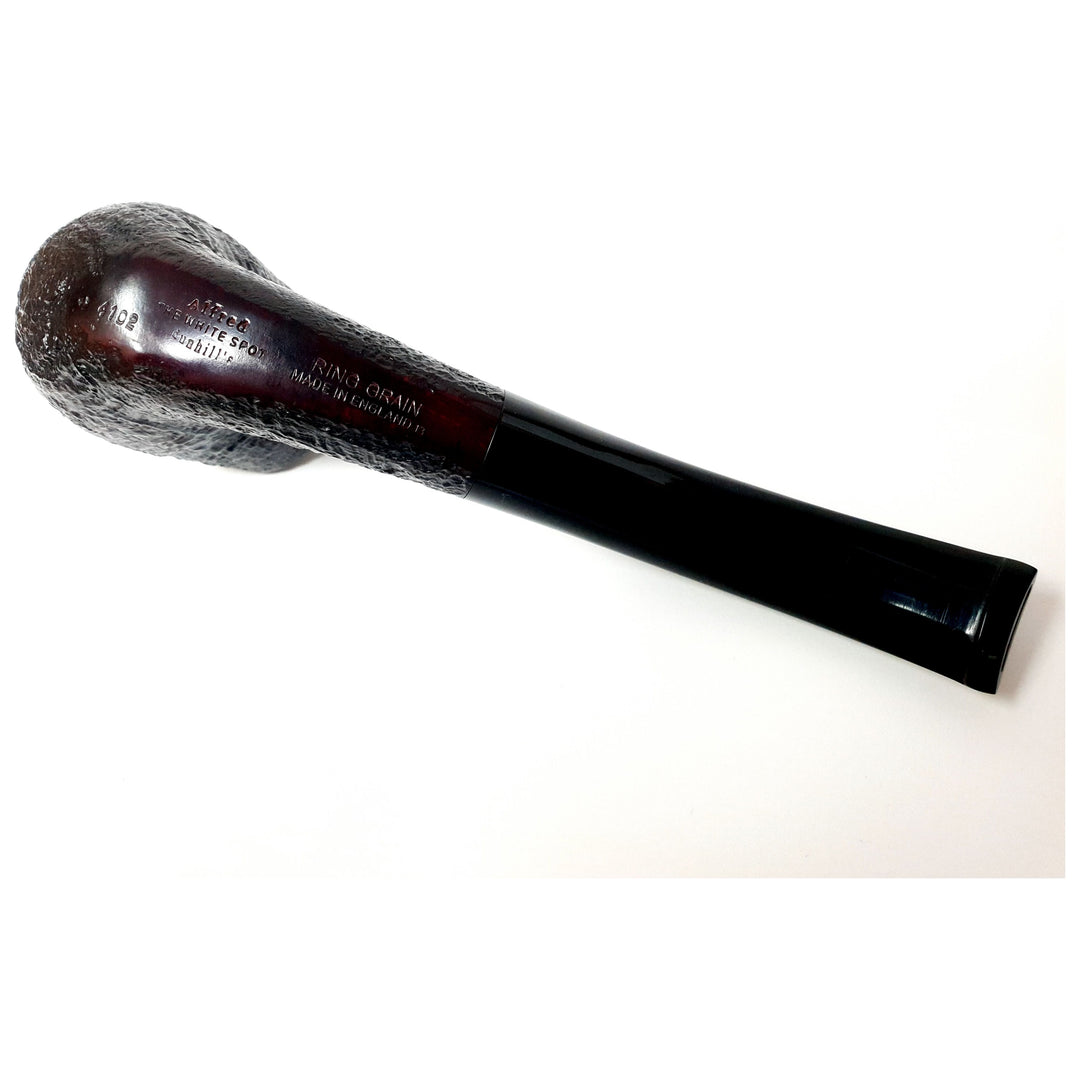 Alfred Dunhill White Spot Pipe Shell Briar GP4 Bent Ring Grain