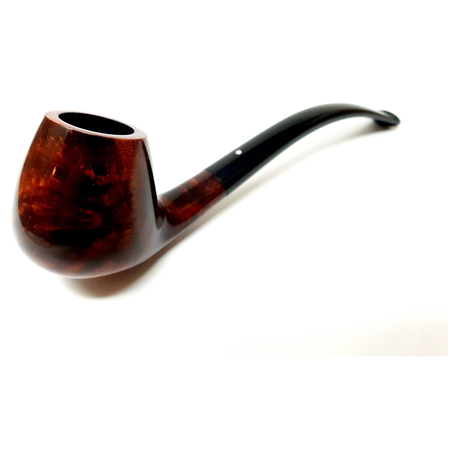 Dunhill White Spot Pipe Amber Root GP4 Bent Brandy, Dunhill pipes, quality pipes