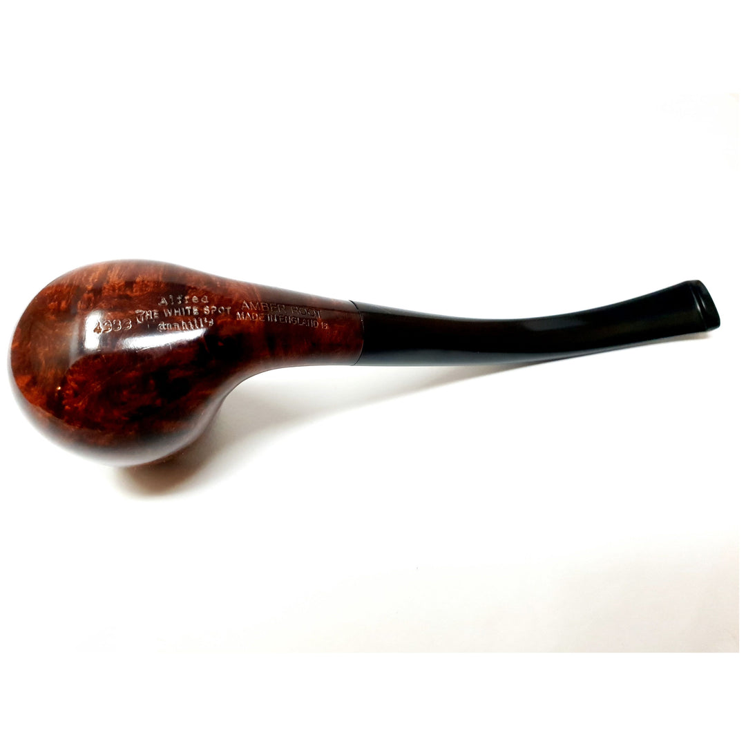 Dunhill White Spot Pipe Amber Root GP4 Bent Brandy, Dunhill pipes, quality pipes