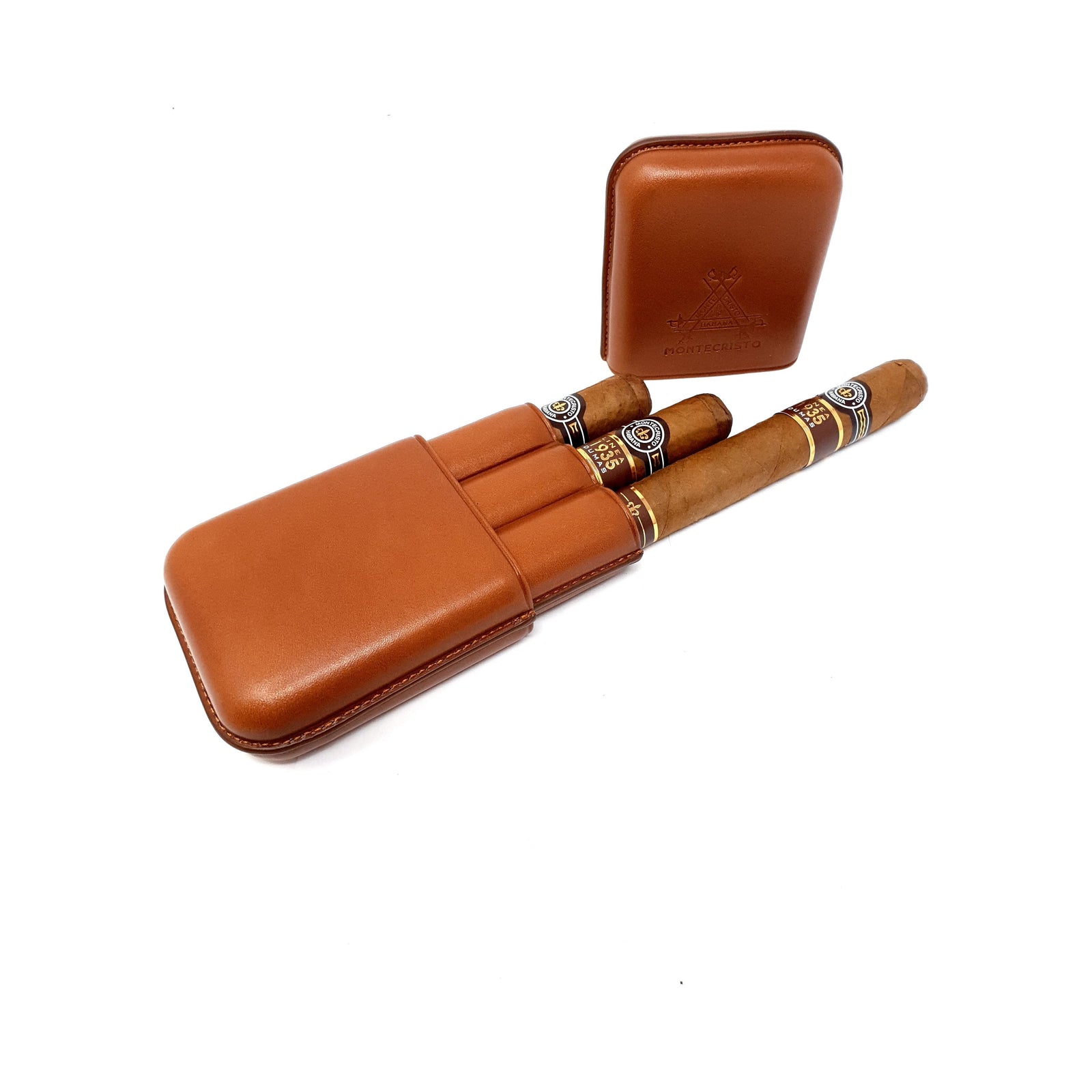 Montecristo Dumas Leather Case Gift Pack, gift case, leather case, cigar and accesories