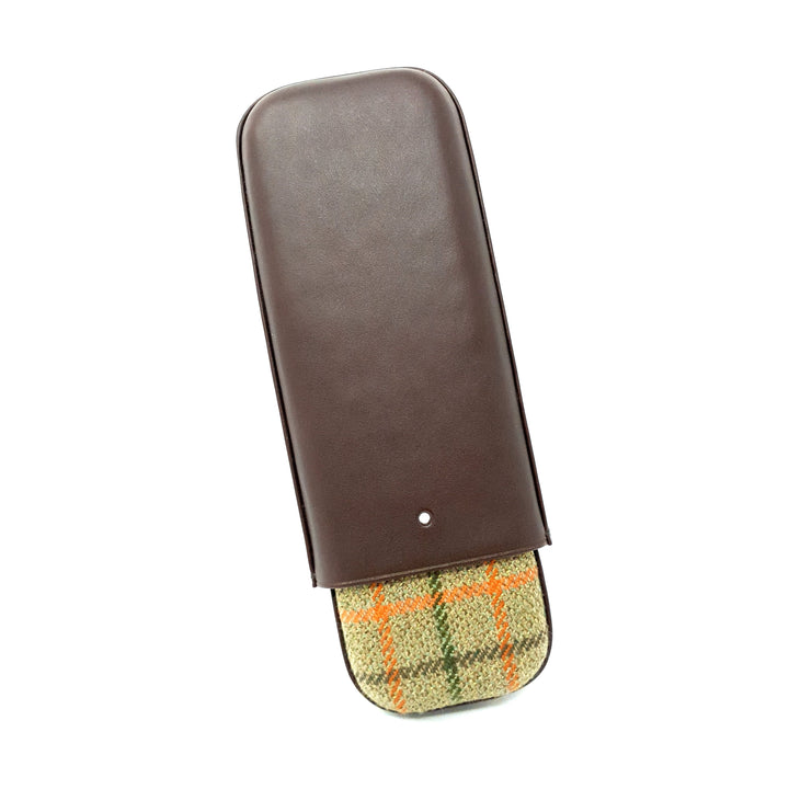 Alfred Dunhill White Spot, brown cigar cases, cigars accesories, premium quality leather case.