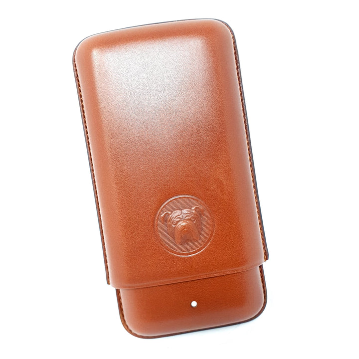 Alfred Dunhill Bulldog 3 Finger Corona Brown Cigar Case