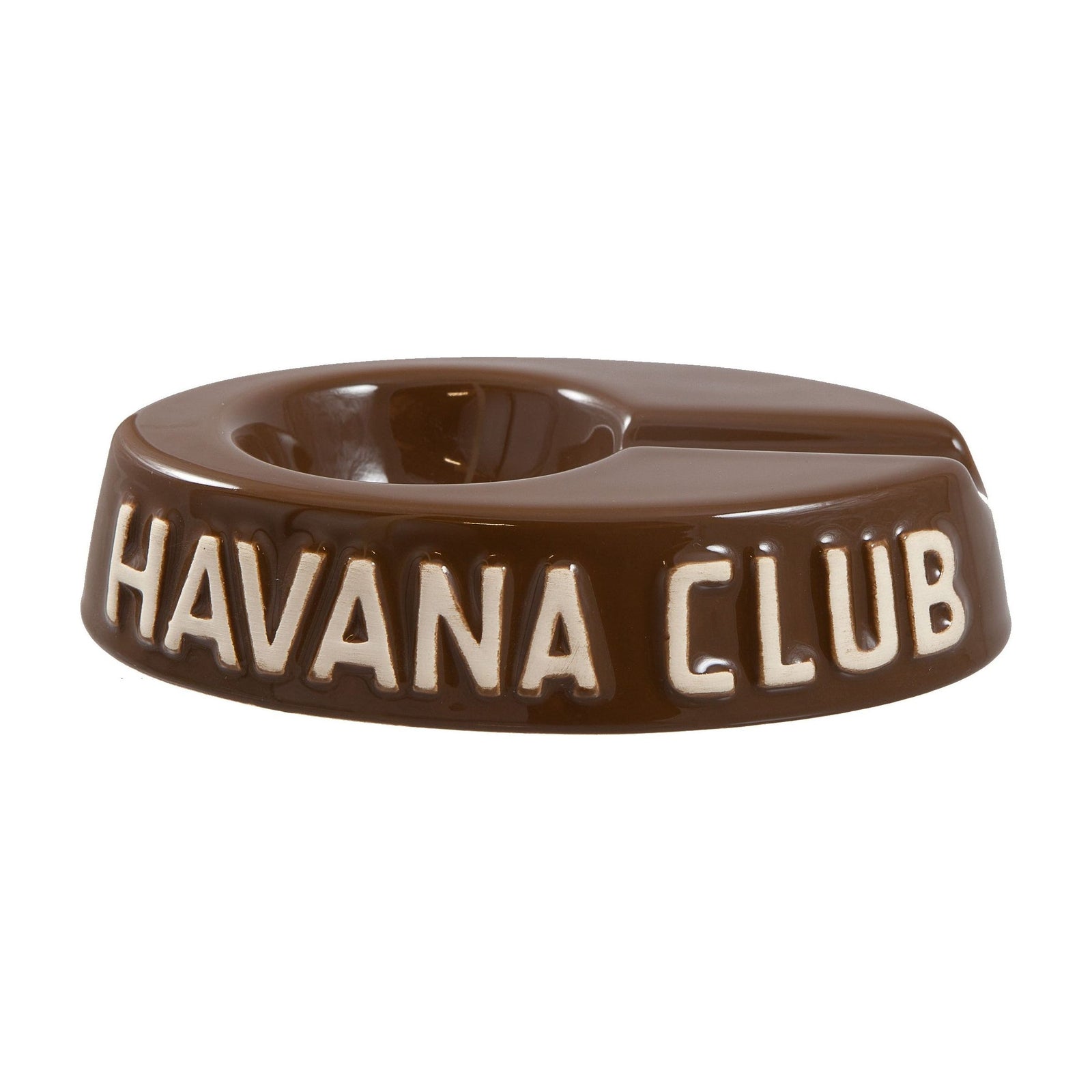 Egoista Single Ashtray Havana Brown, cigar ashtrays, cigar accesories, Havana Club ashtrays