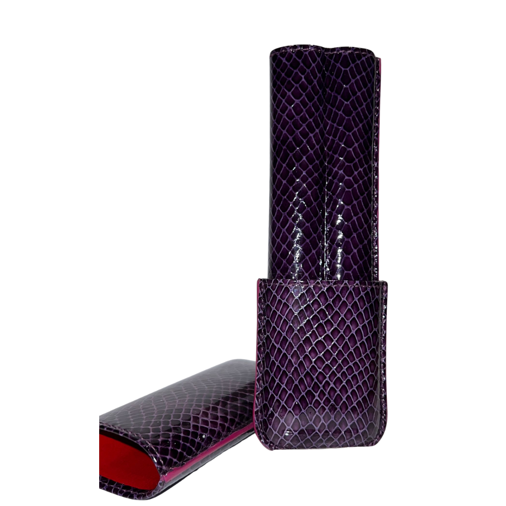 Recife 2 Finger Corona Cigar Case Miami Vice Purple