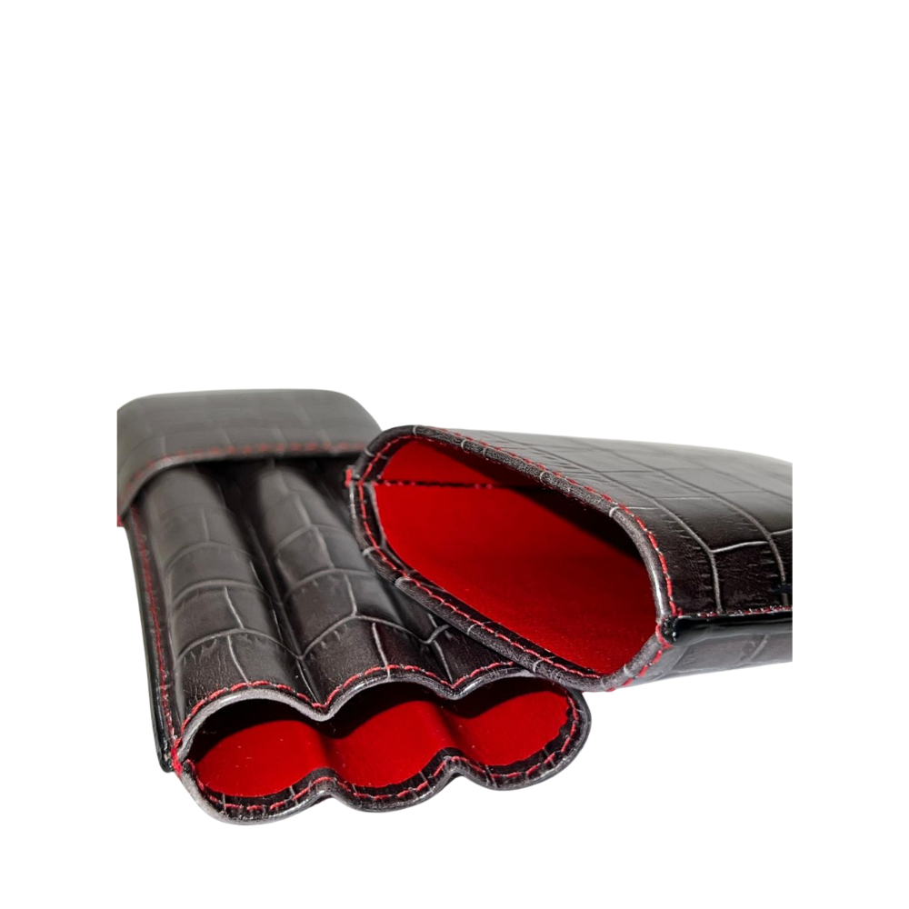Recife 3 Finger Cigar Case Cuba Libre Dark Grey