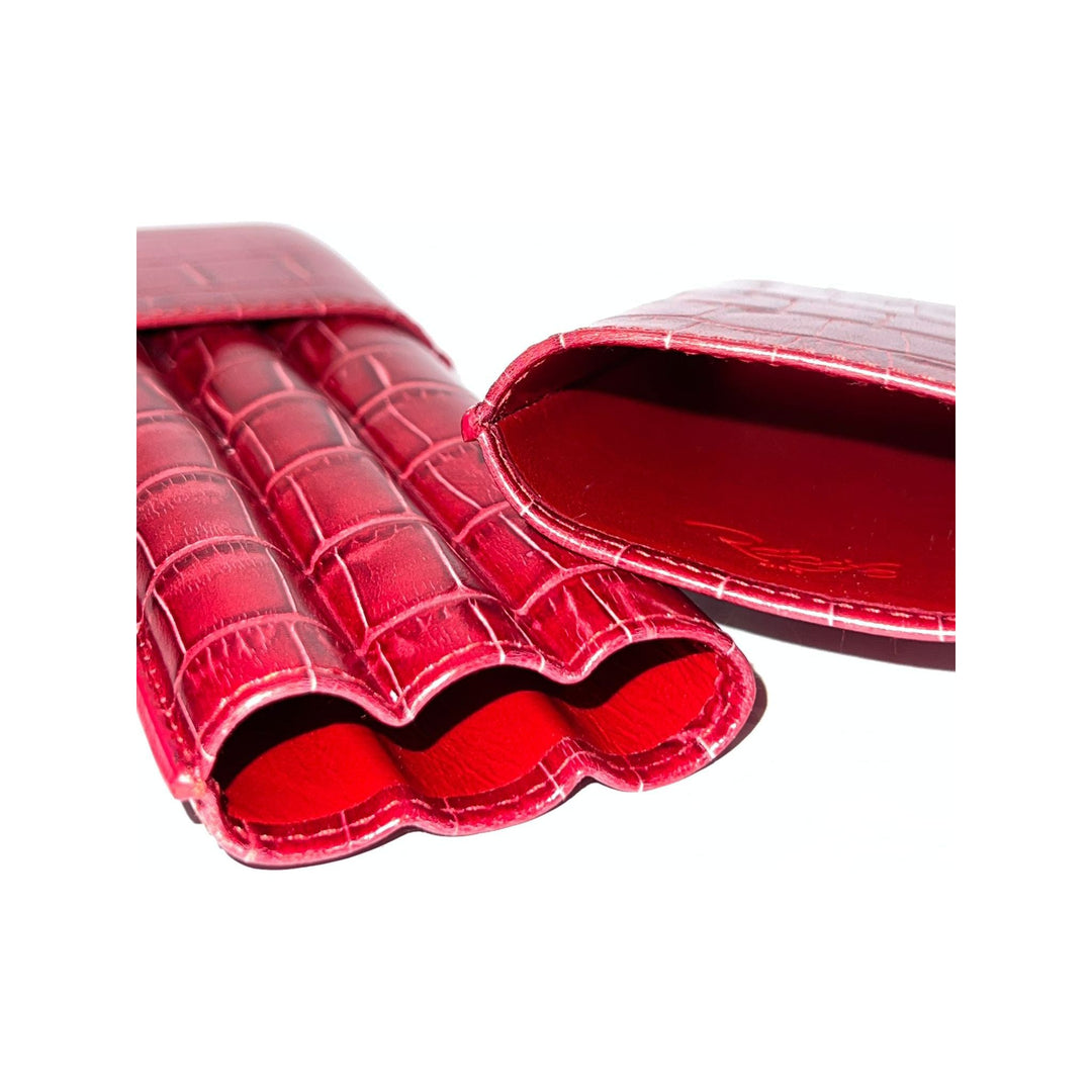 Recife 3 Finger Cigar Case Cuba Libre Red