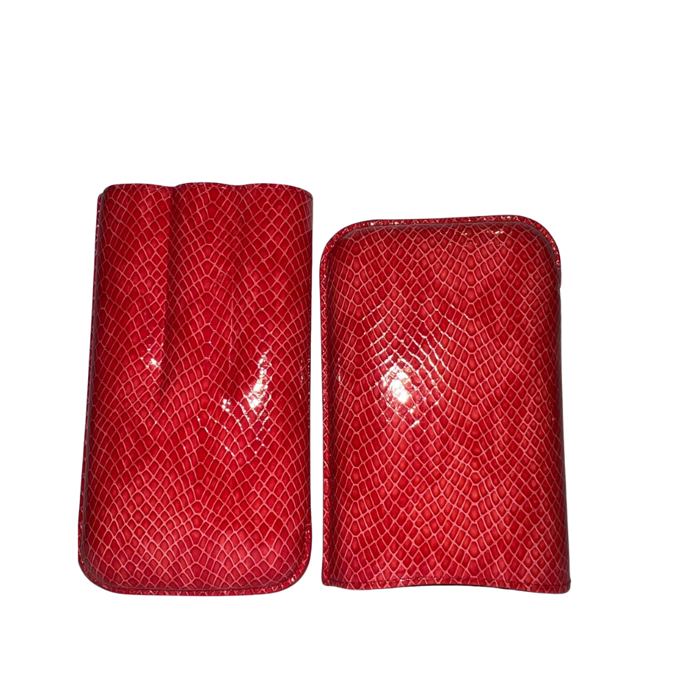 Recife 3 Finger Cigar Case Miami Vice Red