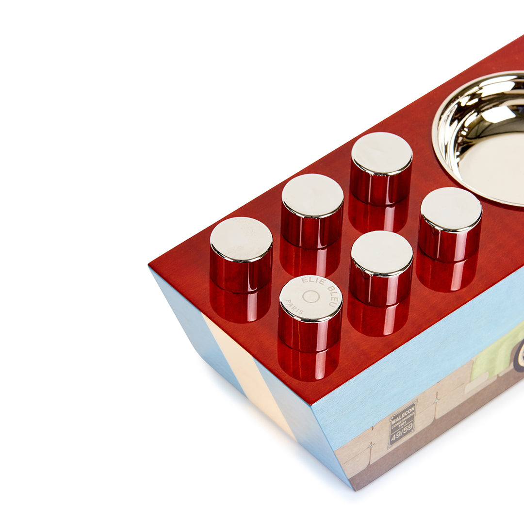 Elie Bleu Plug Cigar Ashtray "Carros Americanos" Green Sycamore