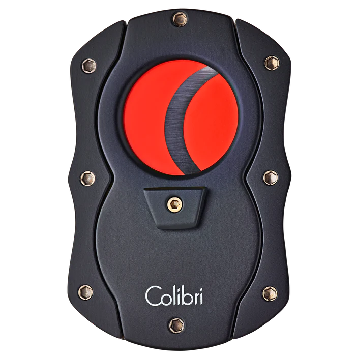Colibri Straight Cigar Cutter Black+Red Blades