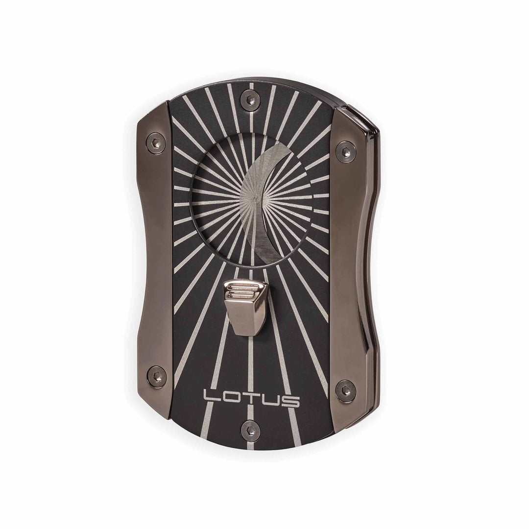 Lotus Starburst Cigar Cutter Black