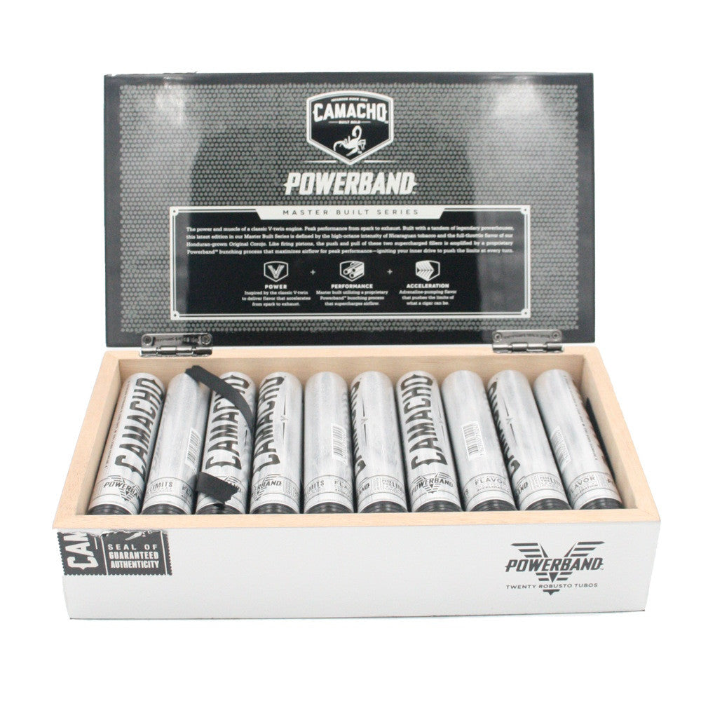 Camacho Powerband Robusto Tubos box