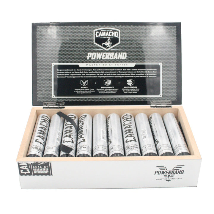 Camacho Powerband Robusto Tubos box