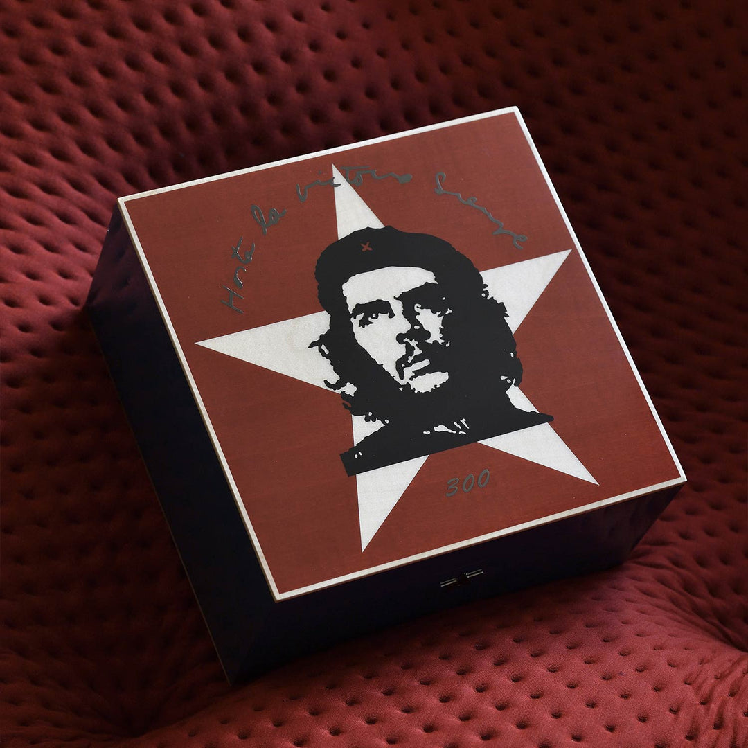 Elie Bleu Wooden Humidor "Che Star" Dyed Sycamore - (75 Cigars), cigar accessories, Elie Bleu humidor, humidor online, cigar humidor