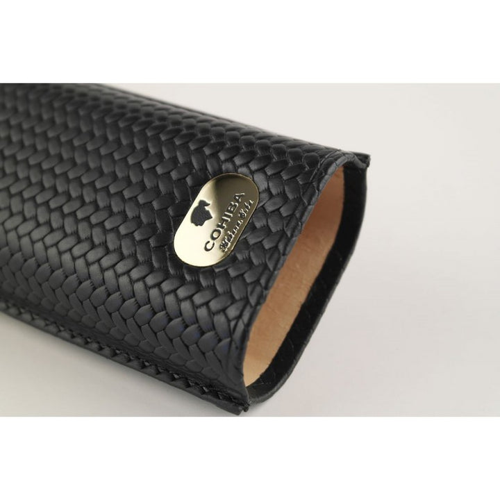 Cohiba Cigar Case Leather Black-Holds 2 Cigars