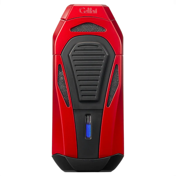 Colibri Boss III Red &amp; Black Triple Jet Lighter &amp; Cutter