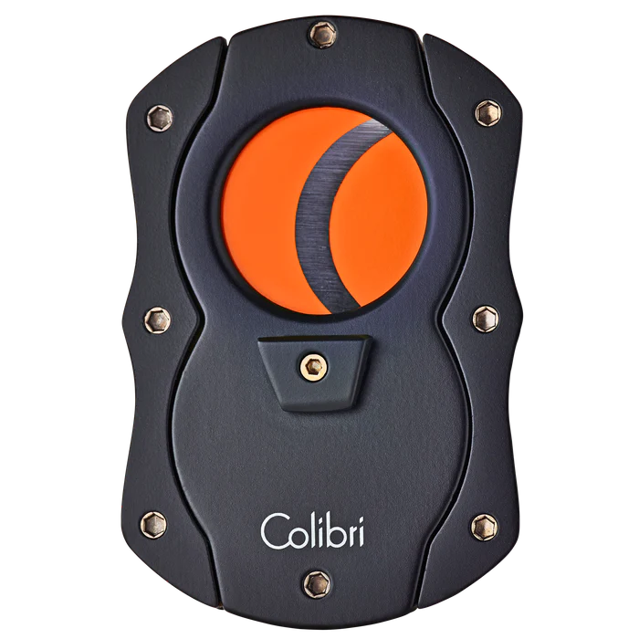 Colibri Straight Cigar Cutter Black &amp; Orange Blades
