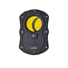 Colibri Straight Cigar Cutter Black &amp; Yellow Blades