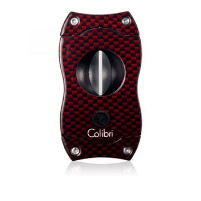 Colibri V Cigar Cutter Red Carbon Fiber Print