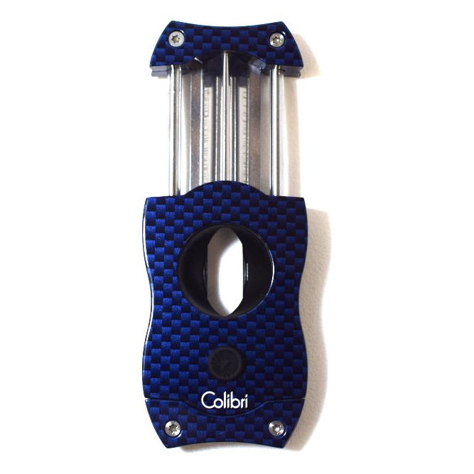 Colibri V Cigar Cutter Blue Carbon Fiber Print