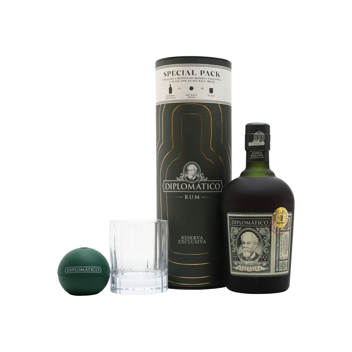 Diplomatico Reserva Exclusiva Rum Old Fashioned Canister Gift Set, gift set, fine spirits, premium drinks