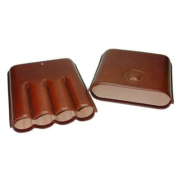 Alfred Dunhill Bulldog 4 Finger Robusto Brown Cigar Case