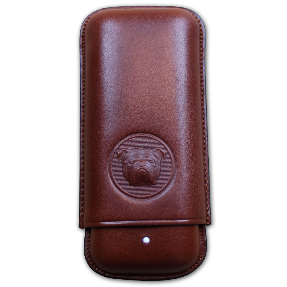 Alfred Dunhill Bulldog 2 Finger Robusto Brown Cigar Case