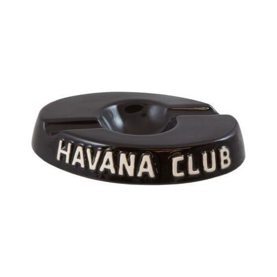 El Socio Double Ashtray Ebony Black, cigar ashtrays, cigar accesories, Havana Club ashtrays