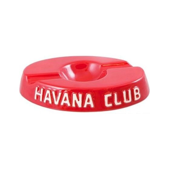 El Socio Double Ashtray Vermillion Red, cigar ashtrays, cigar accesories, Havana Club ashtrays
