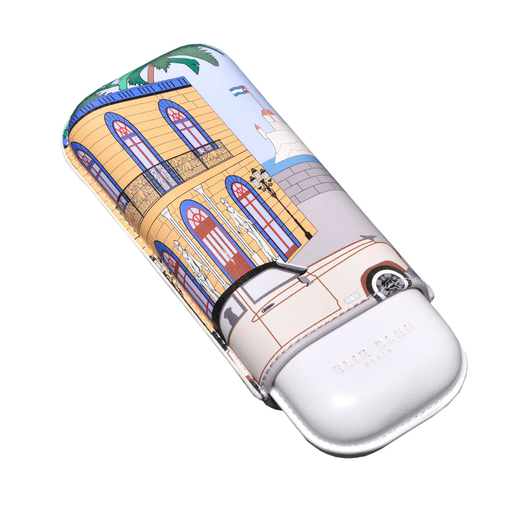 Elie Bleu Casa Cubana No.1 Leather Cigar Case (2 Cigars)