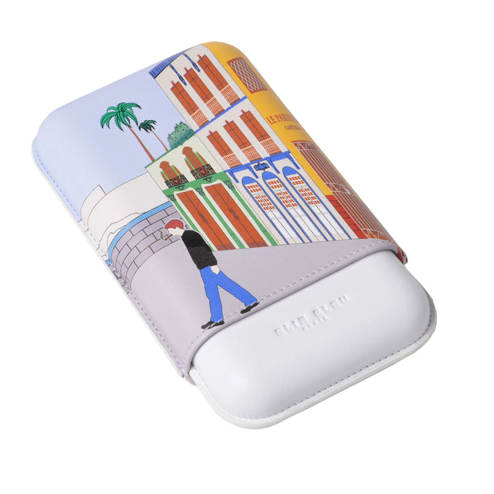 Elie Bleu Casa Cubana No.1 Leather Cigar Case (3 Cigars)