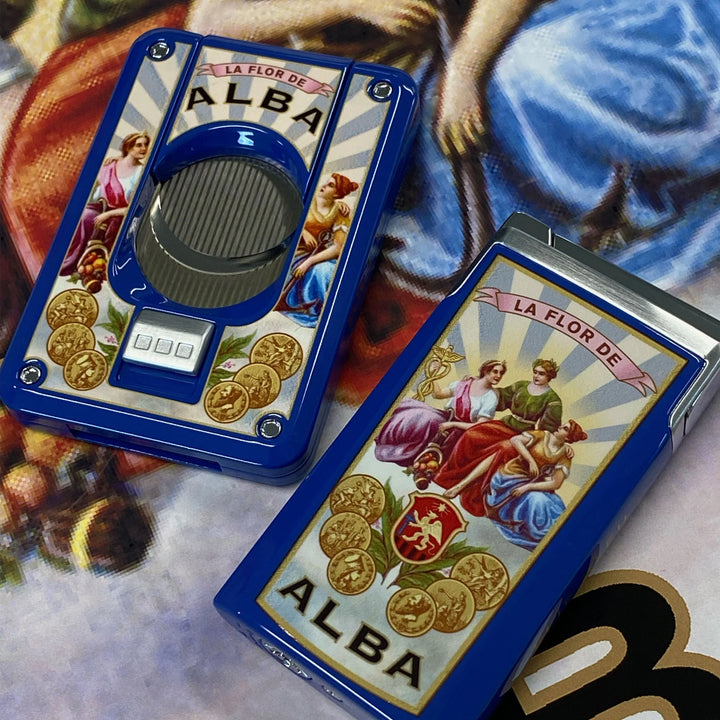 Elie Bleu Cigar Lighter Jet Flame Alba Blue