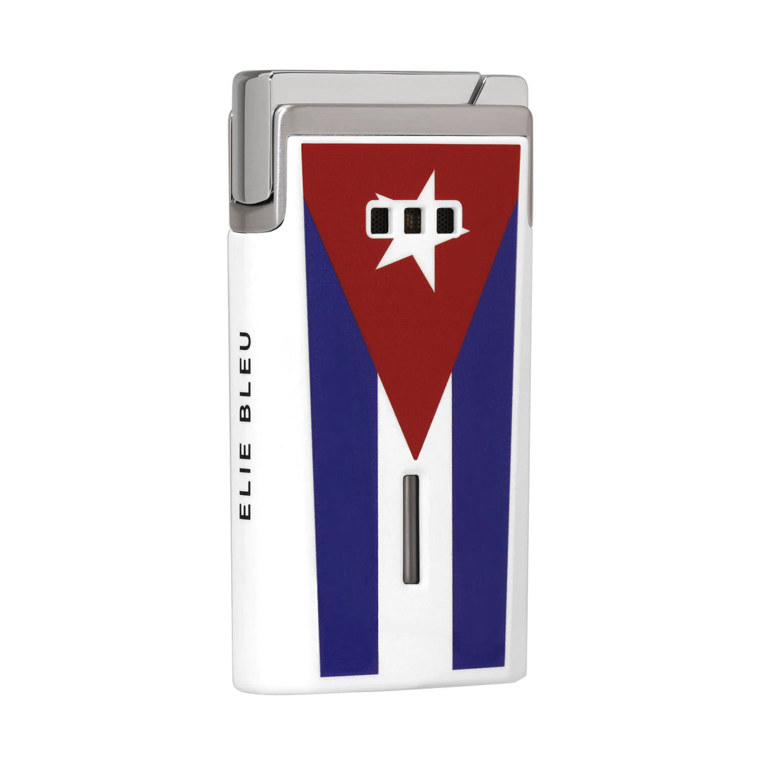 Elie Bleu Cigar Lighter J-15 Jet Flame Cluban Flag