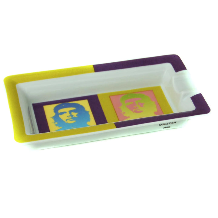 Elie Bleu Porcelain Cigar Ashtray Che Pop Art Purple - Green