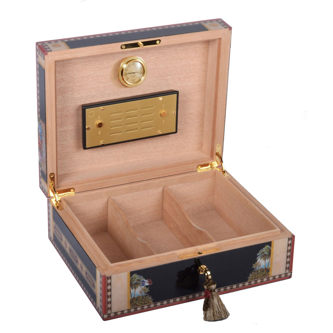 Elie Bleu Wooden Humidor "Alba" Black Sycamore - (75 Cigars), cigar accessories, cigar humidor, humidors online