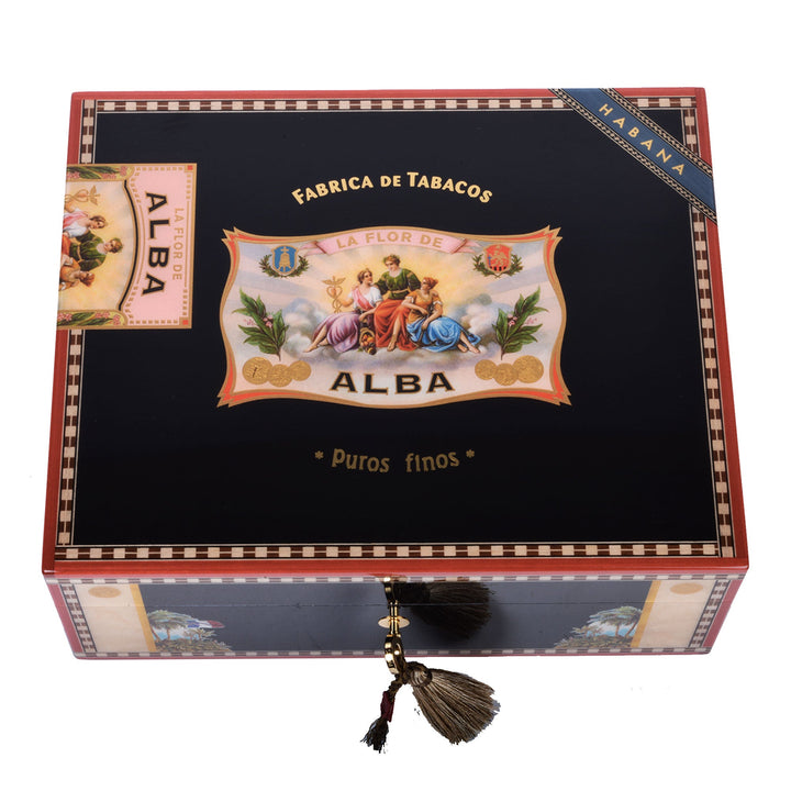Elie Bleu Wooden Humidor "Alba" Black Sycamore - (75 Cigars), cigar accessories, cigar humidor, humidors online